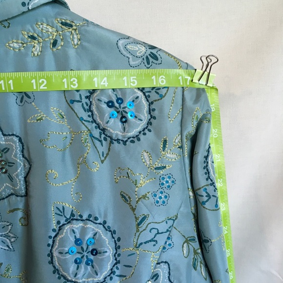 Judith Hart Collection Jacket NWT Sz 12 Silk Sequined Puffy - Picture 5 of 7